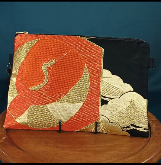 Nara - La pochette de soirée - Motif Tsuru Matsu