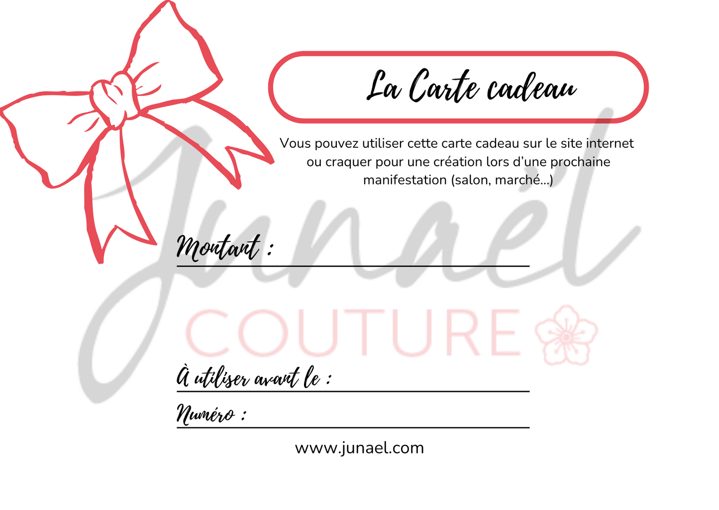 La Carte Cadeau Junaël Couture
