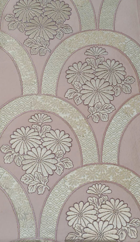 Pièce unique en tissu japonais vintage (obi). Fait main en France. Élégance, symboles japonais et upcycling textile.