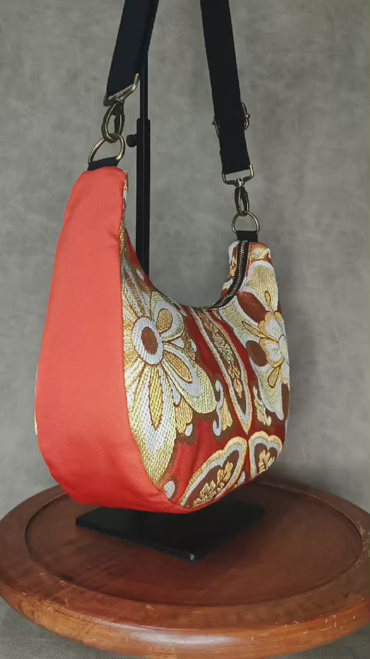 Kofu - Le sac Besace - motif Tsubaki